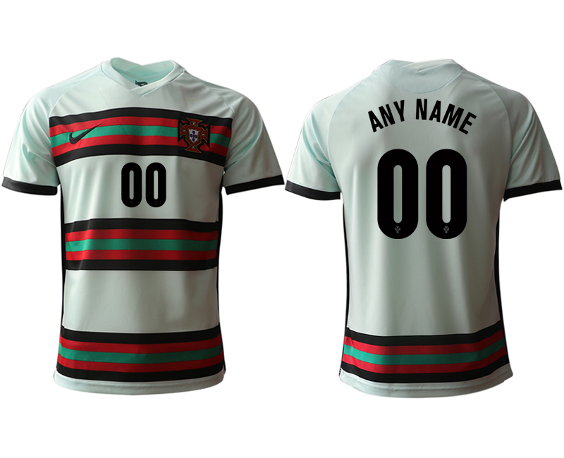 Men 2021 Europe Portugal away AAA version custom white soccer jerseys